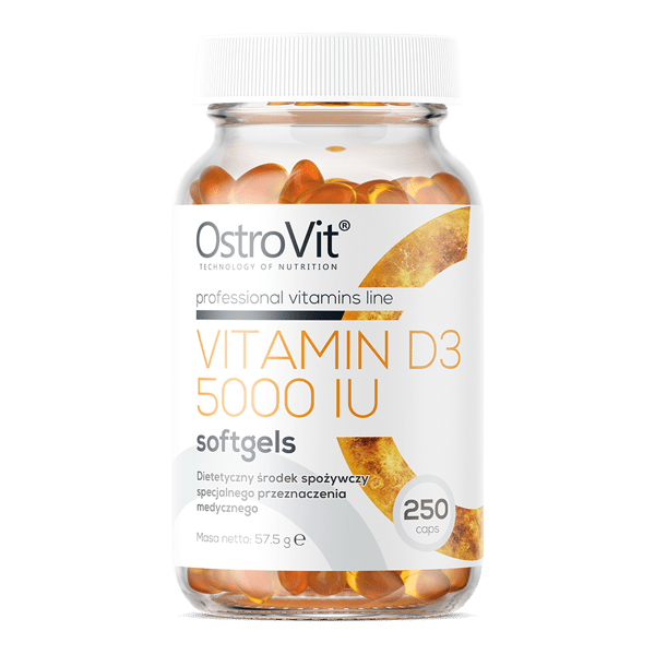 Вітамін OstroVit Vitamin D3 5000 250 Softgels,  мл, OstroVit. Витамины и минералы. Поддержание здоровья Укрепление иммунитета 