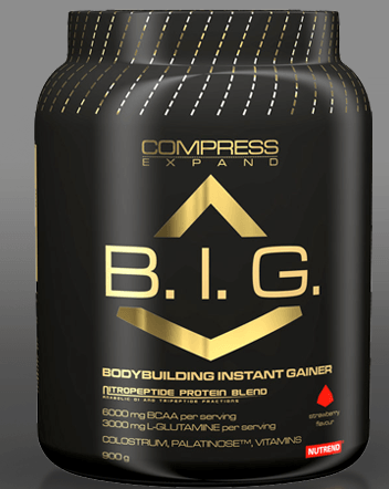 Compress B.I.G., 900 g, Nutrend. Ganadores. Mass Gain Energy & Endurance recuperación 