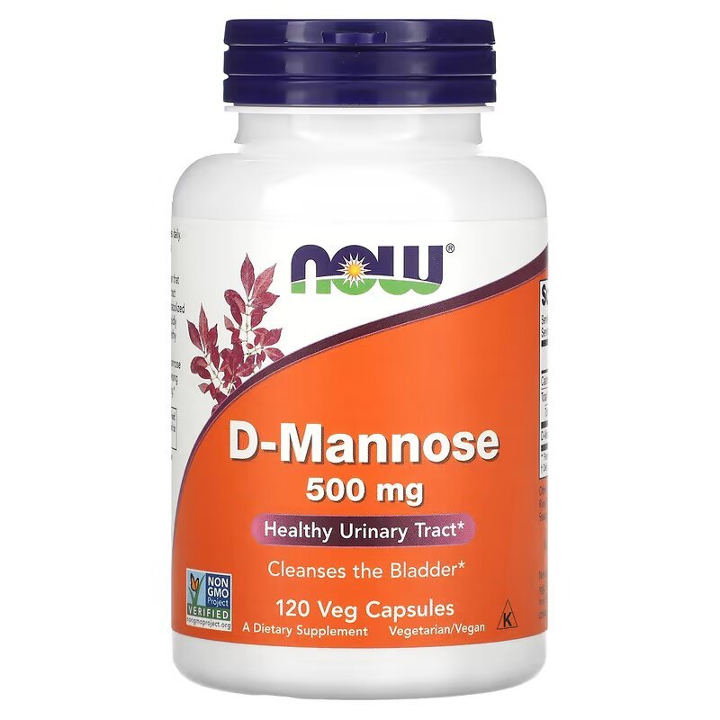 Натуральная добавка NOW D-Mannose 500 mg, 120 вегакапсул,  мл, Now. Hатуральные продукты. Поддержание здоровья 