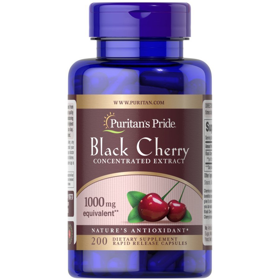 Натуральная добавка Puritan's Pride Black Cherry 1000 mg, 200 капсул,  мл, Puritan's Pride. Hатуральные продукты. Поддержание здоровья 