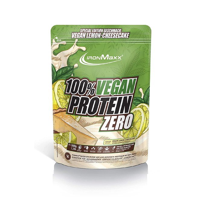 Протеин IronMaxx 100% Vegan Protein, 500 грамм Лимонный чизкейк,  мл, IronMaxx. Протеин. Набор массы Восстановление Антикатаболические свойства 