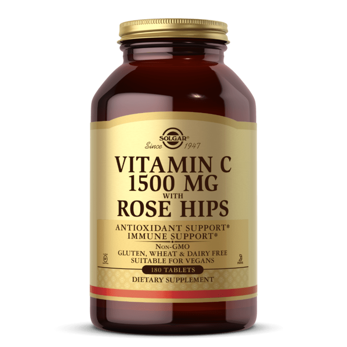 Solgar Витамин C Solgar Vitamin C 1500 mg with Rose Hips 180 таблеток, , 