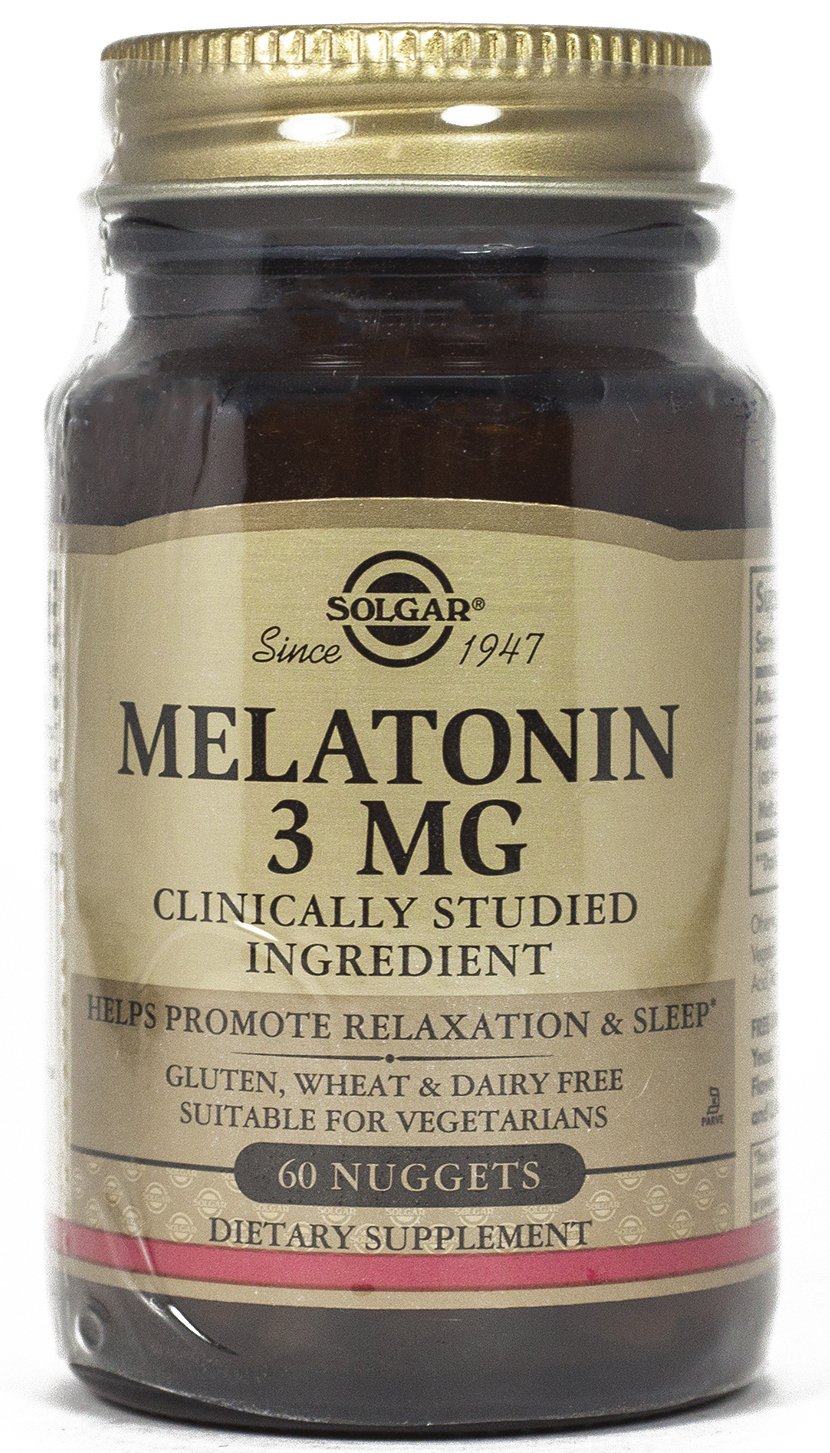 Melatonin 3 mg, 60 pcs, Solgar. Melatoninum. Improving sleep recovery Immunity enhancement General Health 