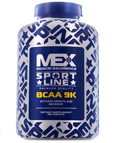 BCAA 9K, 180 pcs, MEX Nutrition. BCAA. Weight Loss recovery Anti-catabolic properties Lean muscle mass 