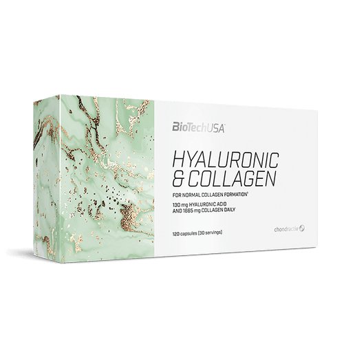Для суставов и связок Biotech Hyaluronic Collagen, 120 капсул,  ml, BioTech. For joints and ligaments. General Health Ligament and Joint strengthening 