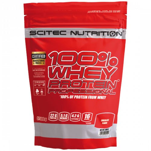 Scitec 100% Whey Protein Professional 500 г Шоколад с кокосом,  мл, Scitec Nutrition. Сывороточный концентрат. Набор массы Восстановление Антикатаболические свойства 