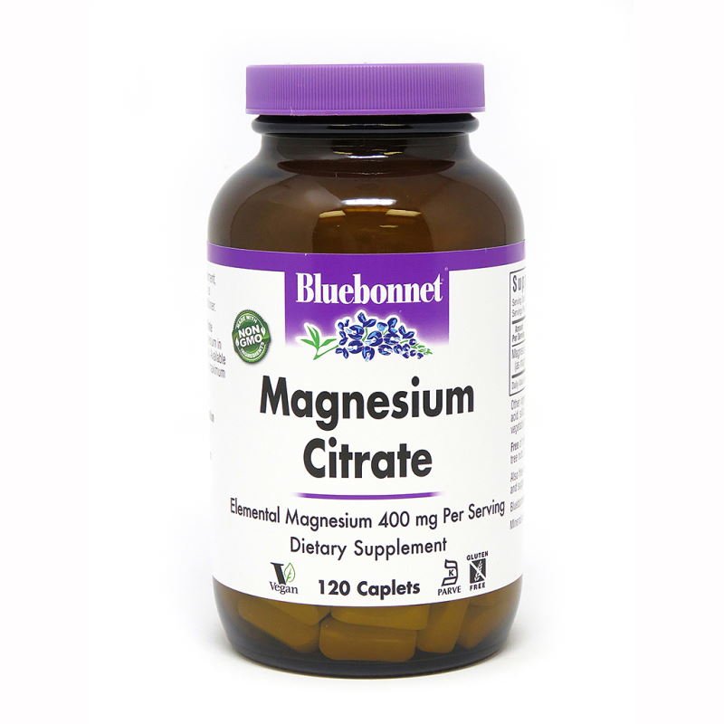 Витамины и минералы Bluebonnet Magnesium Citrate, 120 капсул,  ml, Bluebonnet Nutrition. Vitamins and minerals. General Health Immunity enhancement 