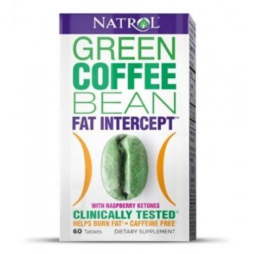 Green Coffee Bean Fat Intercept, 60 pcs, Natrol. Fat Burner. Weight Loss Fat burning 