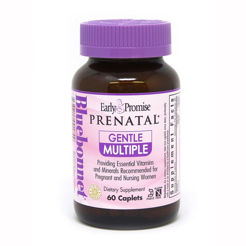 Витамины и минералы Bluebonnet Early Promise Prenatal Gentle Multiple, 60 каплет,  мл, Bluebonnet Nutrition. Витамины и минералы. Поддержание здоровья Укрепление иммунитета 
