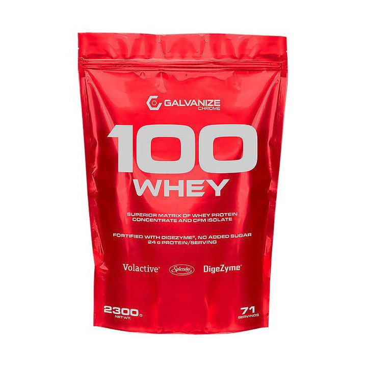 Сывороточный протеин концентрат Galvanize Nutrition 100% Whey 2300 грамм пакет Шоколад кокос,  мл, Galvanize Chrome. Сывороточный концентрат. Набор массы Восстановление Антикатаболические свойства 