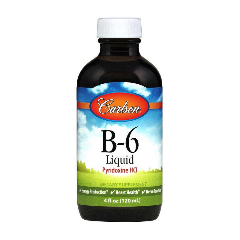 Витамин Б6 Carlson Labs B-6 Liquid Pyridoxine HCI (120 мл) карлсон ,  мл, Carlson Labs. Витамин B. Поддержание здоровья 