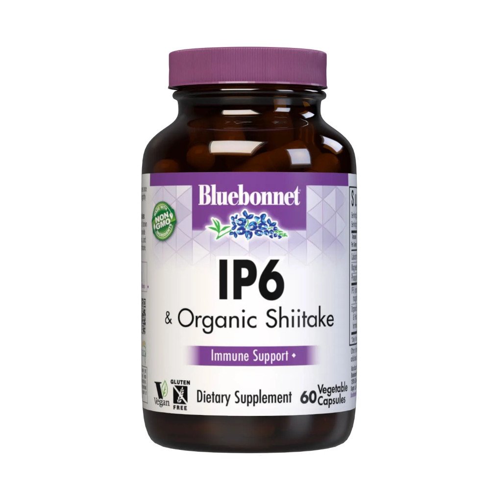 Натуральная добавка Bluebonnet IP6 &amp; Organic Shiitake, 60 вегакапсул,  мл, Bluebonnet Nutrition. Hатуральные продукты. Поддержание здоровья 