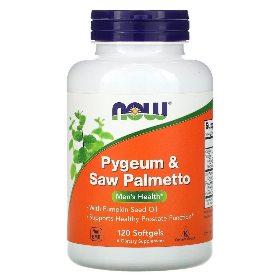 Натуральная добавка NOW Pygeum &amp; Saw Palmetto, 120 капсул,  мл, Now. Hатуральные продукты. Поддержание здоровья 